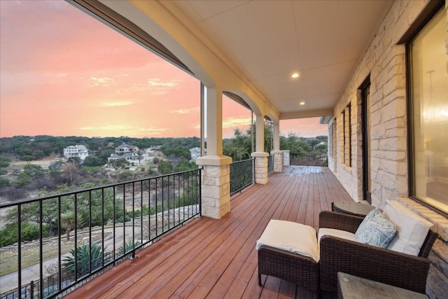 17813 Kingfisher Ridge Dr, Lago Vista, TX 78645 - view of deck at dusk