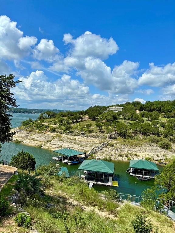 17813 Kingfisher Ridge Dr, Lago Vista, TX 78645 - water view with a dock and boat lift