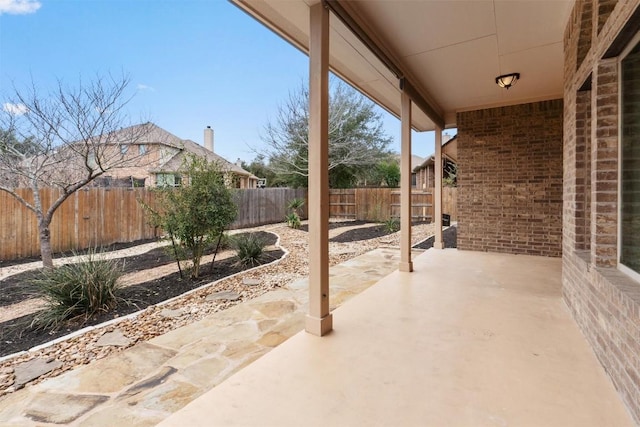 view of patio / terrace featuring a fenced backyard