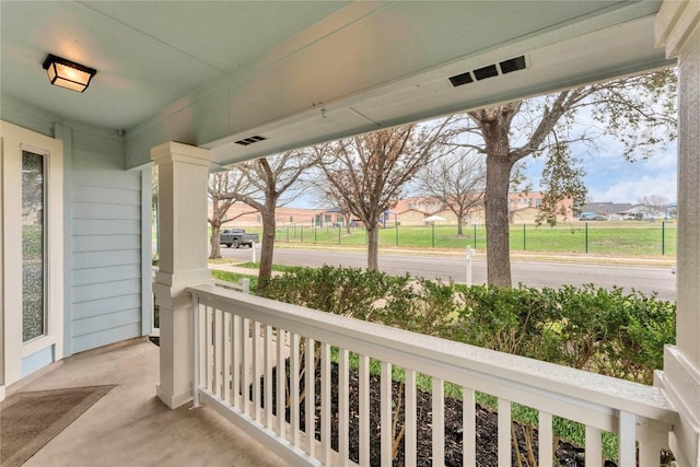 balcony with covered porch