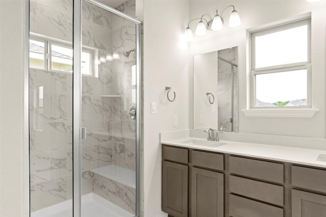 359 Witchhazel Way, San Marcos, TX 78666 - full bathroom with a marble finish shower and vanity