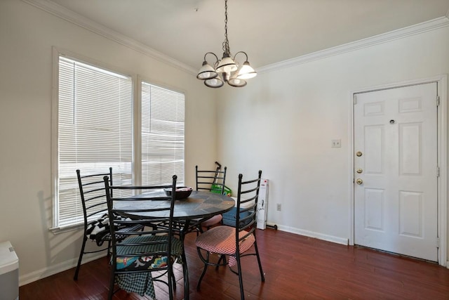 2529 Rio Grande St Unit 7, Austin, TX 78705 - dining space featuring a chandelier, ornamental molding, wood finished floors, and plenty of natural light