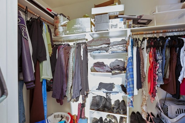 view of walk in closet