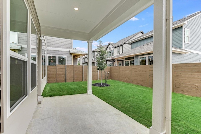 view of patio / terrace with a residential view