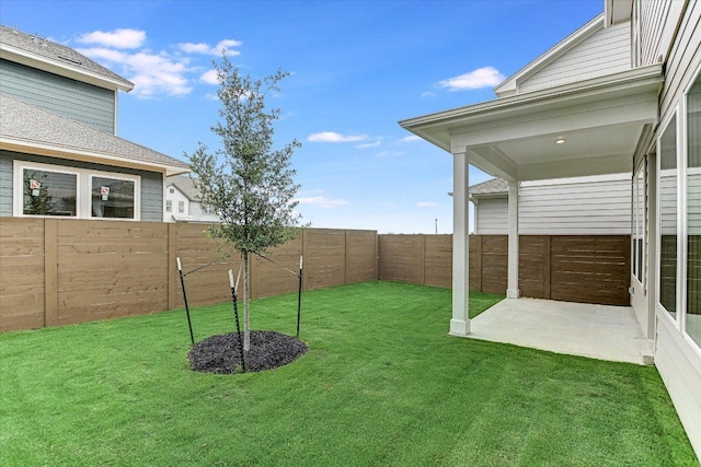 view of yard featuring a patio area