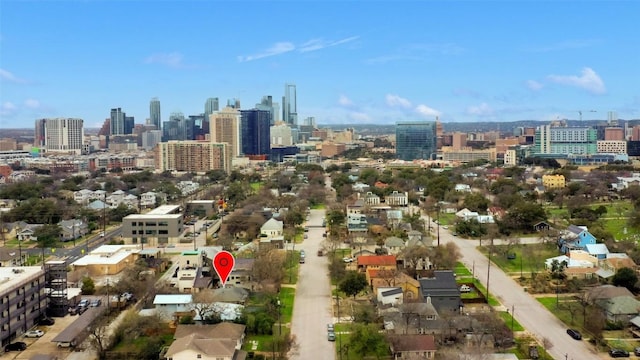 bird's eye view featuring a view of city