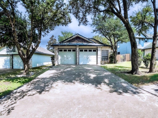 detached garage with fence