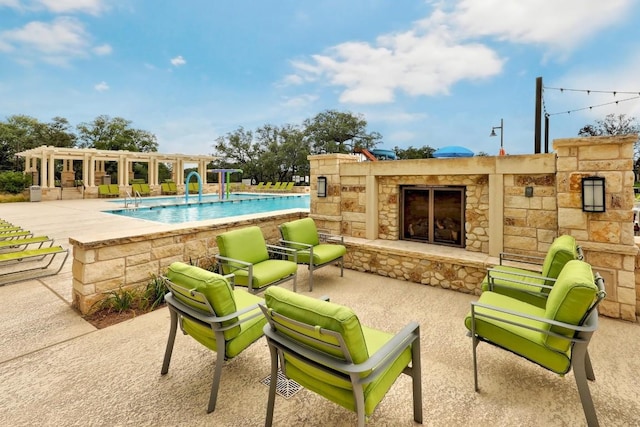 pool featuring a patio