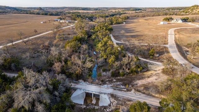 aerial view with a rural view