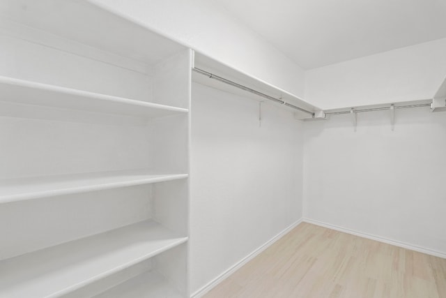 walk in closet featuring light wood-style floors