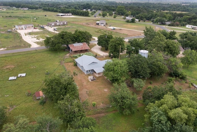 aerial view featuring a rural view