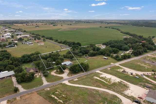 bird's eye view featuring a rural view