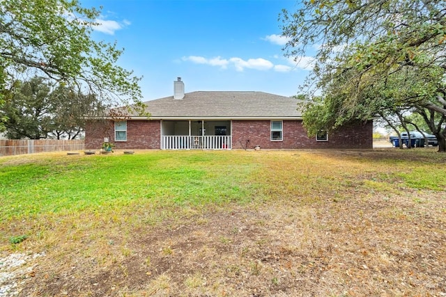3640 Big Divide Rd, Copperas Cove, TX 76522 - rear view of property featuring a chimney, brick siding, and a shingled roof