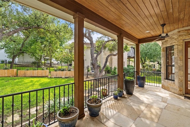 41 Tiburon Dr, The Hills, TX 78738 - view of patio / terrace with ceiling fan