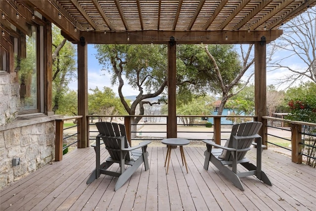 5242 Mccormick Mountain Dr Unit E, Austin, TX 78734 - wooden terrace featuring a pergola