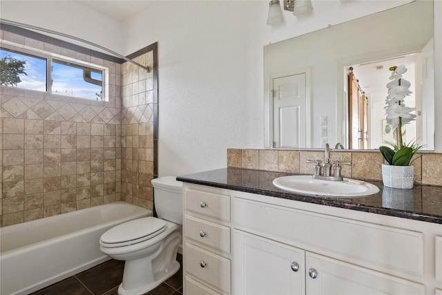 5242 Mccormick Mountain Dr Unit E, Austin, TX 78734 - full bathroom with vanity, tub / shower combination, and tile patterned flooring