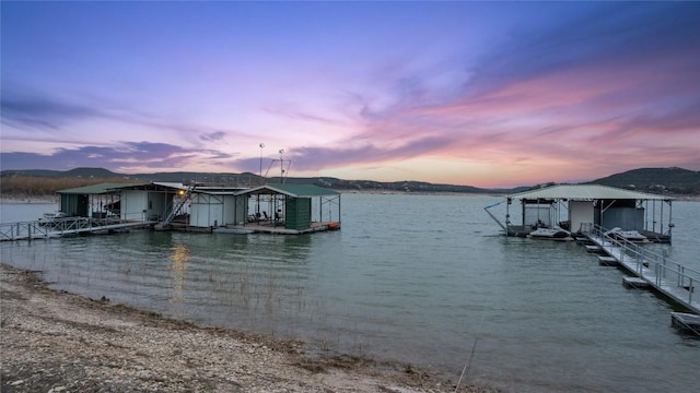 5242 Mccormick Mountain Dr Unit E, Austin, TX 78734 - dock area with boat lift and a water view