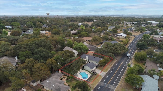 drone / aerial view featuring a residential view