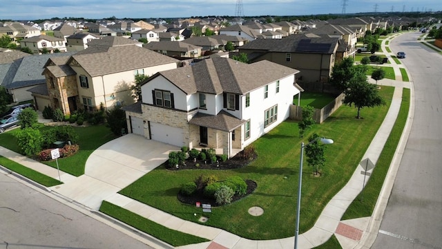 aerial perspective of suburban area