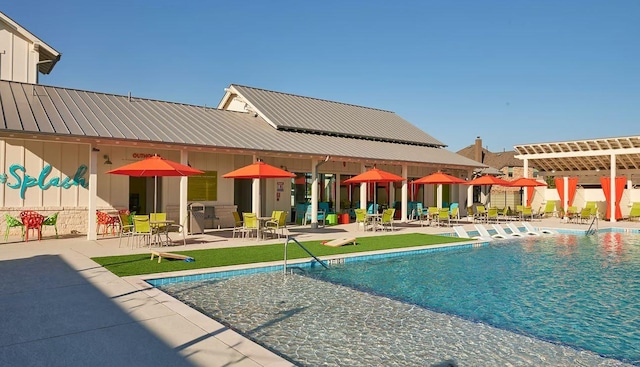 417 Hollister Dr, Liberty Hill, TX 78642 - community pool with a patio area