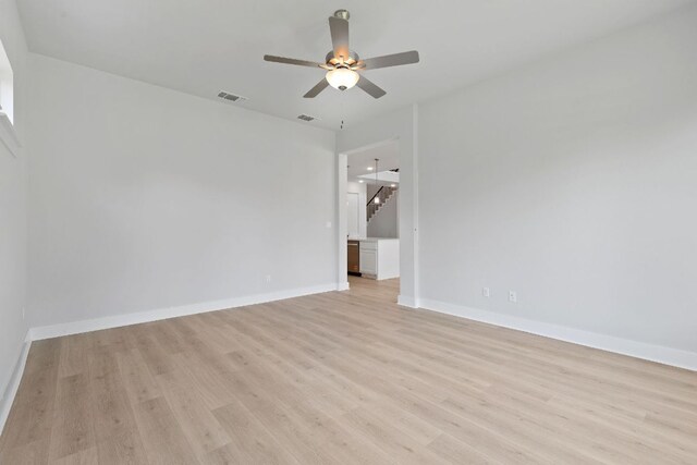 1109 Blanket Flower Dr, Georgetown, TX 78628 - spare room with light wood-type flooring and a ceiling fan