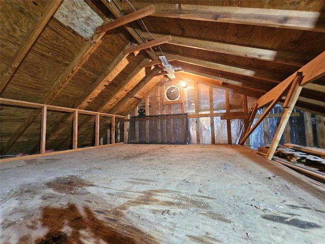 view of attic