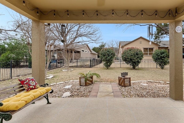 view of patio / terrace featuring a fenced backyard