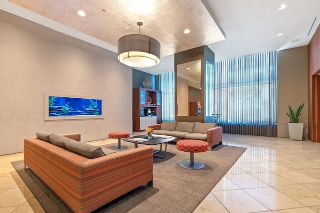 community lobby with visible vents