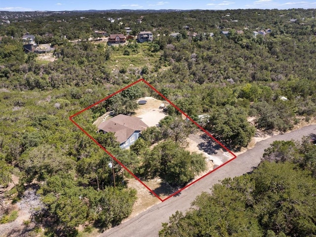 15001 Dexler Dr, Austin, TX 78734 - view of property location featuring property parcel outlined and a heavily wooded area
