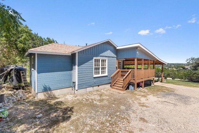 15001 Dexler Dr, Austin, TX 78734 - back of property with a deck