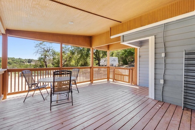 15001 Dexler Dr, Austin, TX 78734 - wooden deck with outdoor dining area