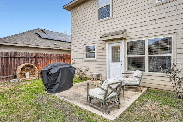 exterior space with a patio area and fence