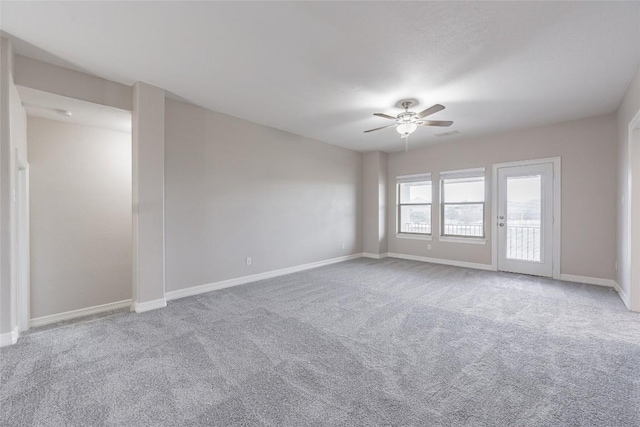 201 Seminole Canyon Dr, Georgetown, TX 78628 - spare room with a ceiling fan and carpet