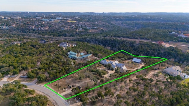 1386 Patterson Rd, Austin, TX 78733 - aerial overview of property's location featuring property parcel outlined