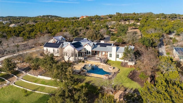 1386 Patterson Rd, Austin, TX 78733 - aerial view of property and surrounding area featuring a pool
