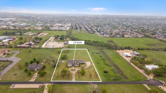 aerial view with a residential view