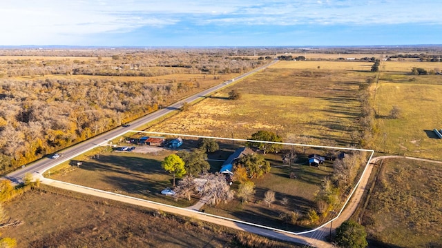 drone / aerial view featuring a rural view