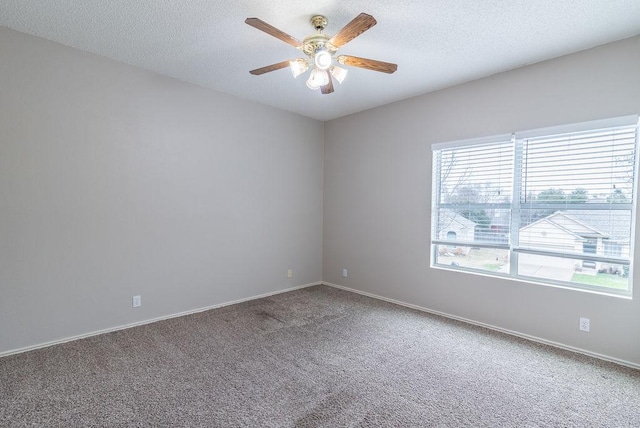 8507 Chat Ln, Round Rock, TX 78681 - carpeted spare room with a ceiling fan and a textured ceiling