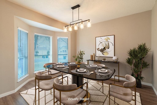 8507 Chat Ln, Round Rock, TX 78681 - dining area with wood finished floors and a textured ceiling