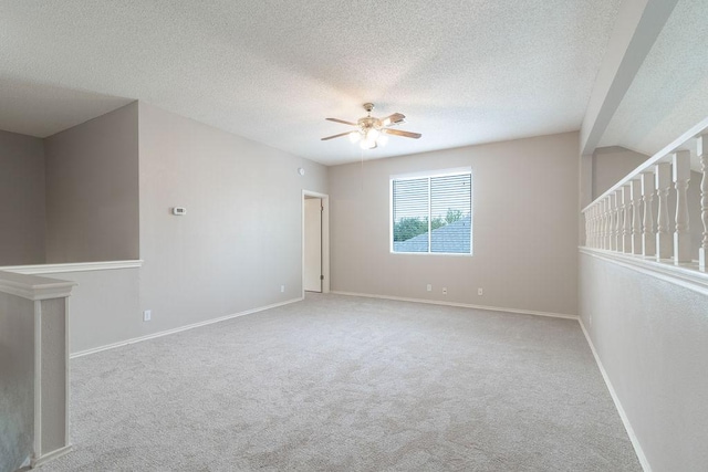 8507 Chat Ln, Round Rock, TX 78681 - carpeted spare room featuring ceiling fan and a textured ceiling