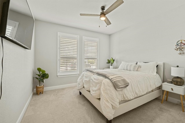 1820 Ficuzza Way, Leander, TX 78641 - bedroom with carpet flooring, baseboards, and ceiling fan