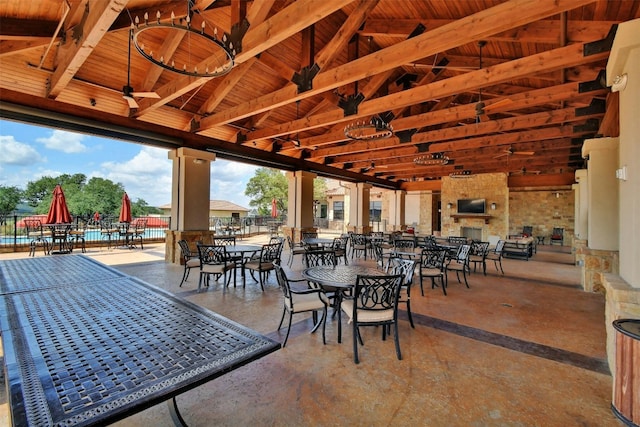 1820 Ficuzza Way, Leander, TX 78641 - view of patio featuring a ceiling fan