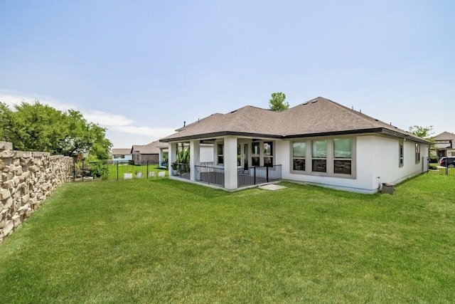 1820 Ficuzza Way, Leander, TX 78641 - back of house with roof with shingles, a patio, and stucco siding