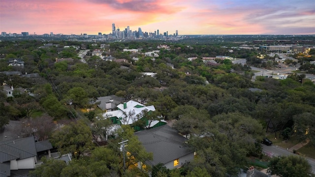 4907 Timberline Dr, Austin, TX 78746 - aerial view at dusk of a view of skyline