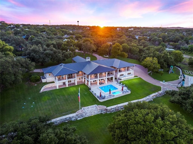 15210 Rainbow One St, Austin, TX 78734 - view of subject property with a pool area