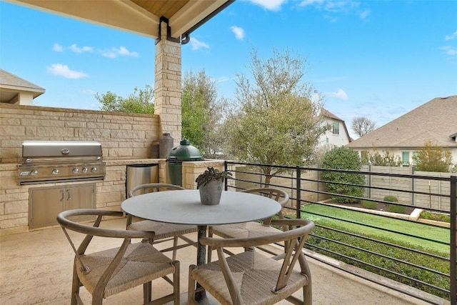 balcony with grilling area and area for grilling