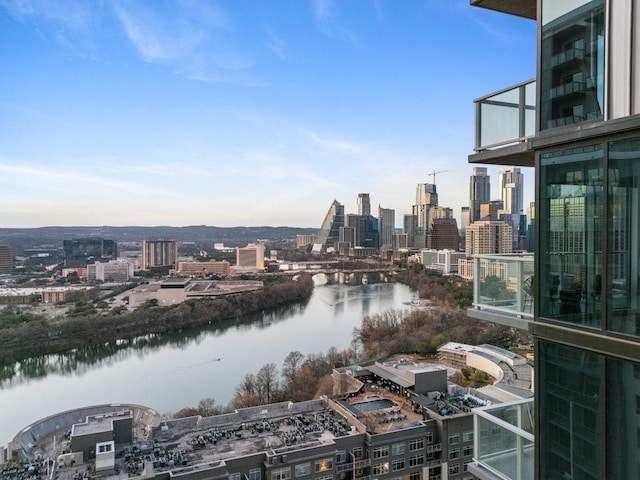 water view featuring a city view