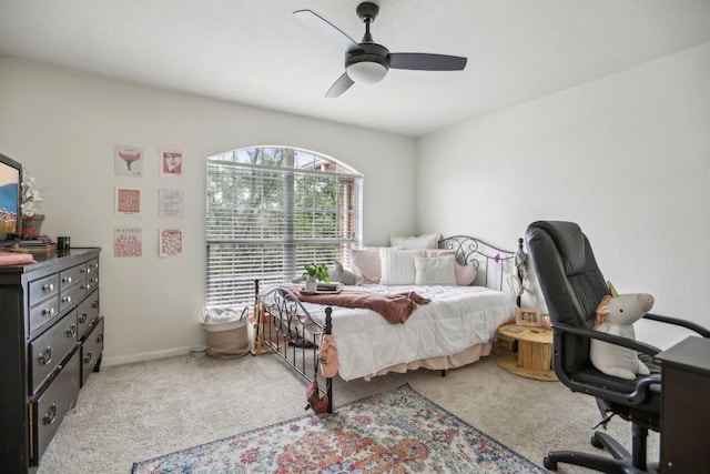 3304 Mulberry Creek Dr, Austin, TX 78732 - carpeted bedroom with ceiling fan and a desk