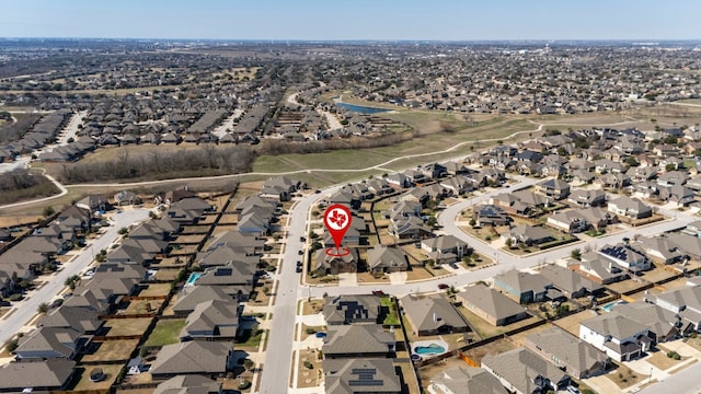 aerial view featuring a residential view
