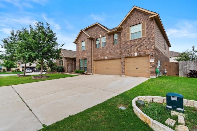 19900 Kite Wing Ter, Pflugerville, TX 78660 - view of front of property with an attached garage, driveway, and brick siding